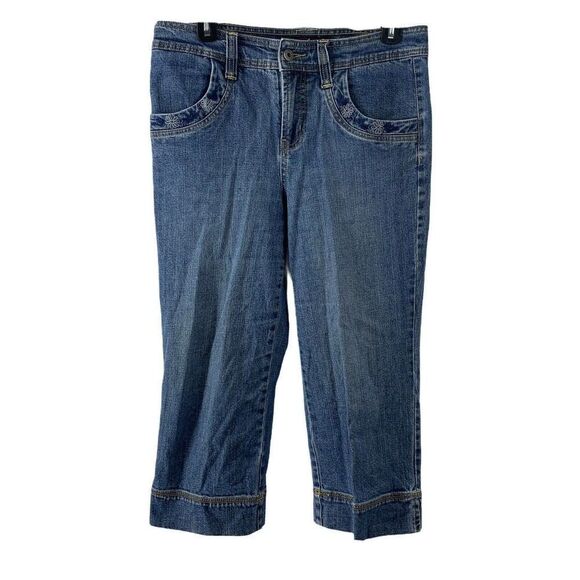 Gloria Vanderbilt Blue Jean Capri Pants Size 8 - Picture 1 of 6